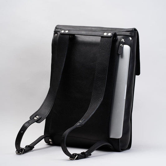 Leather laptop backpack - The Minimalist-0